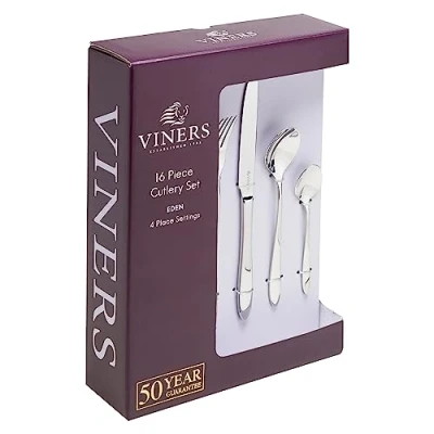 Image of Viners Eden 18/10 Stainless Steel Cutlery 16 Piece Gift Box Set