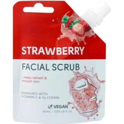 Image of Citystores® Strawberry Facial Scrub Exfoliating Face for Smooth, Radiant Skin, Removes Dead Skin &amp; Unclogs Pores 60ml