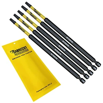 Image of 5 x SabreCut SCTX20152_5 152mm T20 TX20 Magnetic Impact Screwdriver Driver Bits Set Torx Heavy Duty Compatible with Dewalt Milwaukee Bosch Makita and More