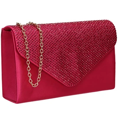 Image of SwankySwans Women&#039;s Jodie Clutch Bag, Fuchsia