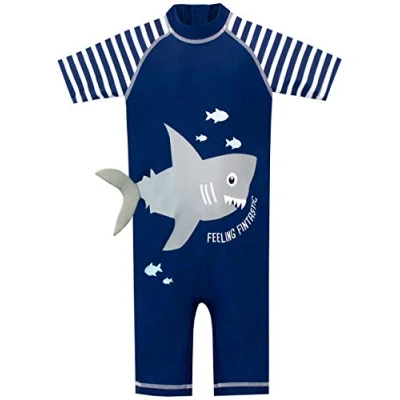 Image of Harry Bear Boys Surfsuit Shark Blue 3 4 Years