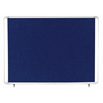 Image of Bi Office Display Case Mastervision Weather Proof Top Hinged Blue Felt Landscape 76 x6 7 3 cm (6xA4)