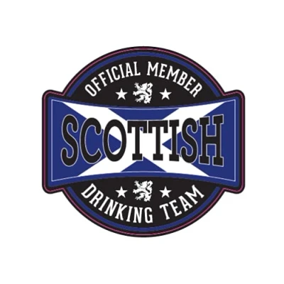 Image of Scotland Scottish Decal Car Sticker Saltire Thistle (Scottish Drinking Team)