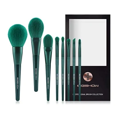 Image of Makeup Brushes Sets, EIGSHOW Professional Brush Set Synthetic Cosmetics Foundation Powder Concealers Blending Eye Shadows Face Kabuki (8pcs Green)