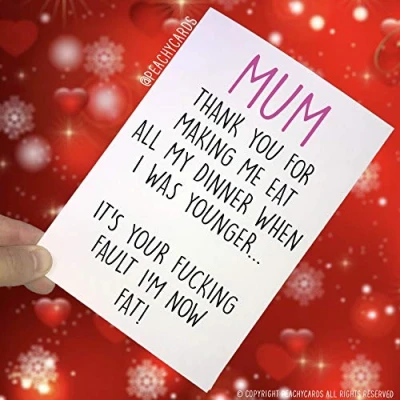 Image of Funny Mother&#039;s Day Cards, Mum Card for Mum, Card, Her, Joke Novelty Adult Humour PC161
