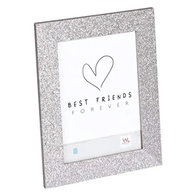 Image of walther design Picture Frame Twinkle 13x18 cm, Silver with Glitter Finish, Portrait Frame, IT318S