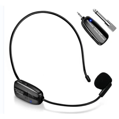 Image of XIAOKOA Wireless Microphone, 2.4G Microphone Headset, 50m Transmission, for Tour Guide/Teaching/Promotion/Speech