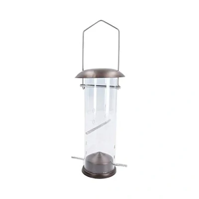 Image of Deluxe NYJER Small, Wildlife Bird Feeder, 12.5cm x 23.5cm, Green, Black, Bronze