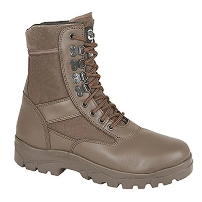 Image of Grafters G FORCE Unisex Leather Combat Boots Brown UK 14