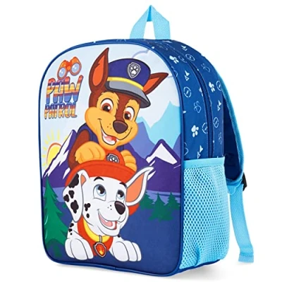 Image of Paw Patrol Backpack for Kids Toddler Girls Boys Chase Marshall Rucksack Nursery Preschool Travel Holiday (Blue)