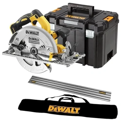 Image of DEWALT DCS572N 18v XR Brushless 184mm Circular Saw + Tstak Case Guide Rail Bag