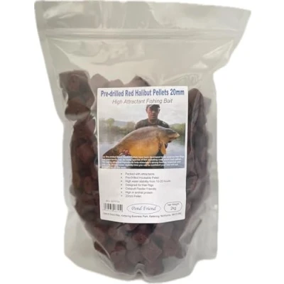 Image of Pre Drilled Red Halibut Carp Fishing Bait 20mm 2kg
