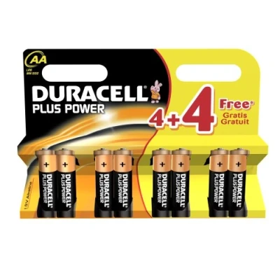 Image of Duracell DUR018105 Plus Power AA Batteries (Pack of 8)