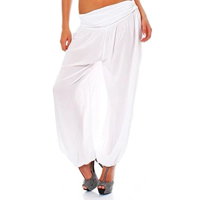 Image of Malito Bloomers Aladin Harem Pants Boyfriend Baggy Yoga 1482 Women One Size (Grey)