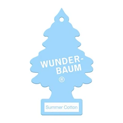 Image of Little Trees Air Freshener Tree MTR0068 Summer Cotton Fragrance For Car Home Boat Caravan Single Pack