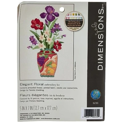 Image of Dimensions Elegant Floral, Cotton, 5x7, 1