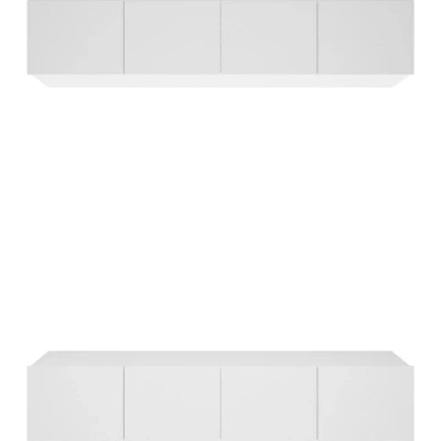 Image of vidaXL TV Cabinets 4 pcs White 80x30x30 cm Engineered Wood