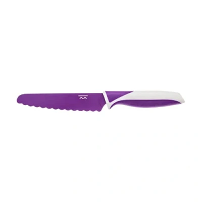 Image of KiddiKutter Training Knife (Purple) Lightweight Easy Grip Stainless Steel Children&#039;s Safe BPA Free Dishwasher 3yr+