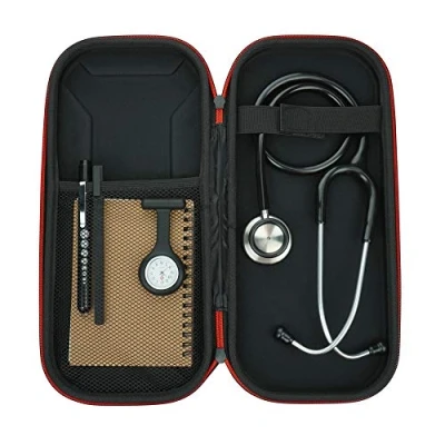 Image of Stethoscope Bundle Kit Dual Head Stethoscope, Fob Watch, Pen Torch, Hard Shell Case, Pen, Note Pad For Nurses, Dentists, Medical Students &amp; Professionals