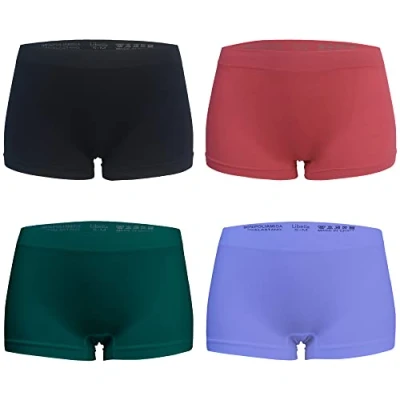 Image of Libella Women&#039;s Boyshorts Underwear Basic Knickers Seamless Stretch Microfiber Boxer Shorts 3908 UN3 2XL/3XL