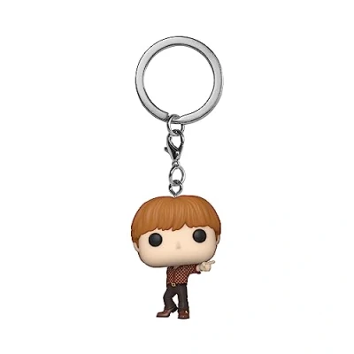 Image of Funko POP! Keychain: BTS Dynamite Jin Novelty Keyring Collectable Mini Figure Stocking Filler Gift Idea Official Merchandise Music Fans Backpack Décor