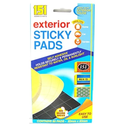 Image of Sticky Fixers Permanent Foam Pads Double Sided Self Adhesive 80 Exterior