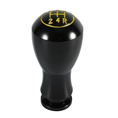 Image of Keenso Universal Automatic Manual 5 Speed Gear Shift knob Aluminum Car Shifter Stick Head Lever (Black) knob/Shift Accessories Peugeot 107 Yellow