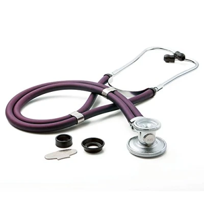 Image of ADC 641V Ad scope 641 Sprague Stethoscope with 5 Interchangeable Chest piece Options, 30&quot; Length, Purple