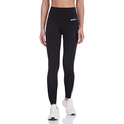 Image of 2XU Women&#039;s Motion Hi Rise Compression Tights Pants, Black/Silver, S
