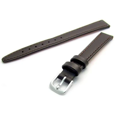 Image of Condor Calf Leather Ladies Watch Strap Brown 14mm Chrome (Silver Colour) Buckle and Free Spring Bars 124R.02