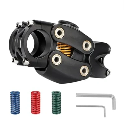 Image of MTB Suspension stem for Bicycles, spring Shock Absorbing Bike Handlebar Road, Gravel, Hybrid, and E Bikes 7 Degrees 90mm Absorber