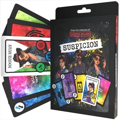 Image of Cryptic Killers SUSPICION Card Game, 2 7 Players, Detective Arrest Strategy, 14+, Family Game Night