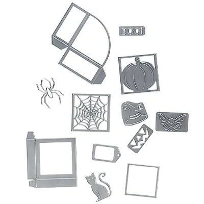 Image of Sizzix Thinlits Die Set 12PK 664577 Box Spooky Silhouette by Georgie Evans, One Size