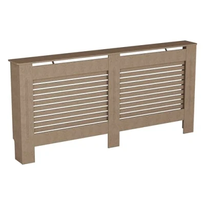 Image of Vida Designs Milton Radiator Cover Modern Unfinished Unpainted MDF Cabinet Grill, Extra Large (H: 82 / W: 172 D: 19 cm)