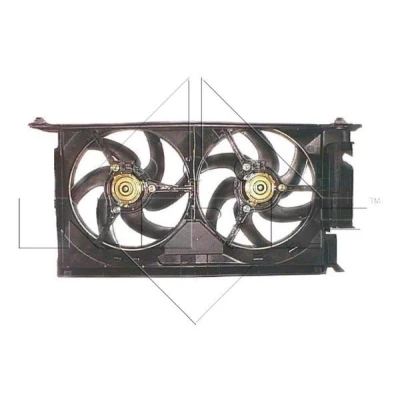 Image of 1250E9, 125474, 1308P3 Cooling fan NRF 47334 335mm 12V 120/120W with radiator shroud CITROËN: Berlingo / First I