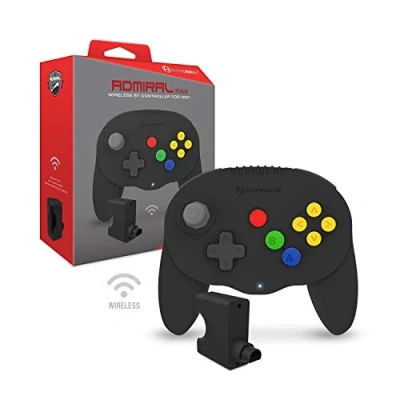 Image of Hyperkin &quot;Admiral&quot; Premium BT Controller for N64 (Black) Nintendo 64