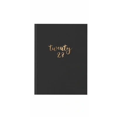 Image of 2023 Diary A5 Week to View Hardback Monochrome Designer (Black)