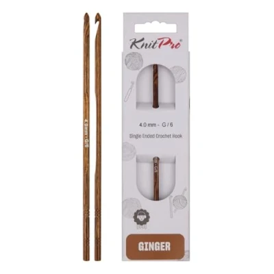 Image of KnitPro Crochet Hook, Wood, Assorted, 4mm