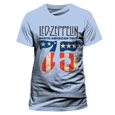 Image of CID Men&#039;s Led Zeppelin Us 75 T Shirts, Blue, Small