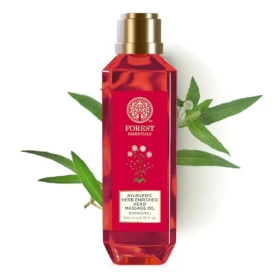 Image of Forest Essentials Ayurvedic Bhring Raj Herb Enriched Head Massage Oil, 200ml