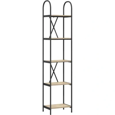 Image of vidaXL Bookshelf Sonoma oak 40 x 30 183 cm Engineered wood