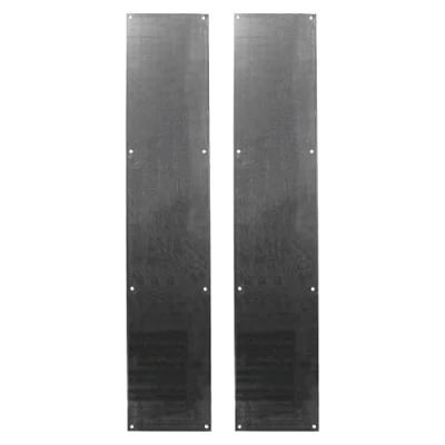 Image of 2X Satin Aluminium Kick Plates 32&quot; x 6&quot; Bottom Door Protection