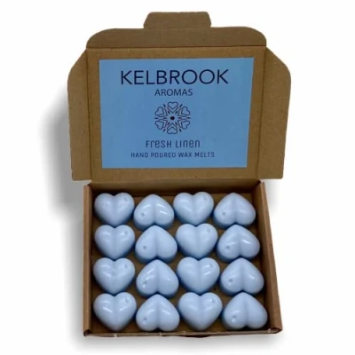 Image of Wax Melts Fresh Linen 16 Pack Strong Scented Made in The UK Plastic Free Vegan