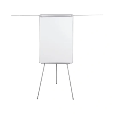 Image of Bi Office Flipchart Tripod Easel Easy with extendable arms, Non Magnetic, Aluminium Frame, Grey, A1 (60 x 85 cm)