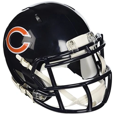 Image of Riddell unisex adult NFL Chicago Bears Revolution Speed Mini Helmet, Team Color, One Size US