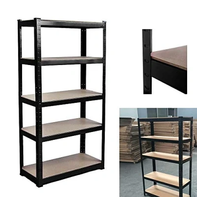 Image of EFAN Heavy Duty 5 Tier Boltless Shelving Unit, 150x 70 x 30 cm, Garage Storage Metal Racking, 875KG Capacity (175KG Per Shelf), For Home, Workshop, Supermarket, Black