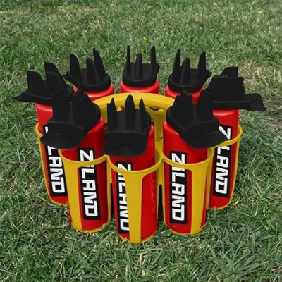 Image of Ziland Hybrid Water Bottle Set (8 x 1 Litre Bottles Carrier)(Red/Black Yellow Carrier)