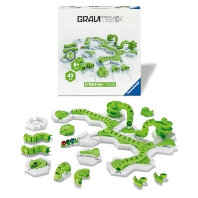 Image of Ravensburger GraviTrax Twirl Add On Extension Accessory Marble Run and Construction Toy For Kids Age 8 Years Up STEM [Amazon Exclusive]