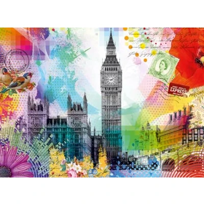 Image of Ravensburger 12000309 London Postcard 500 pieces jigsaw Puzzle for adults and kids age 12 years up,