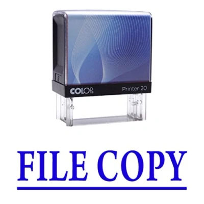 Image of File Copy Self Inking Rubber Stamp Custom Colop Office Stationary P20 Mini Stamper